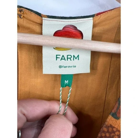 Farm Rio Hidden Animals Fleece Dress Empire Waist Women's Multi Size Medium NWT - Picture 4 of 7